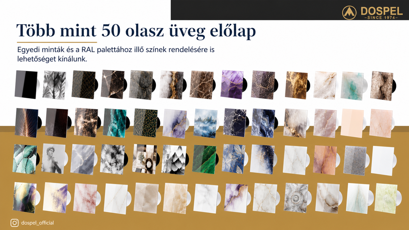 Olasz üvegfront kollekció banner