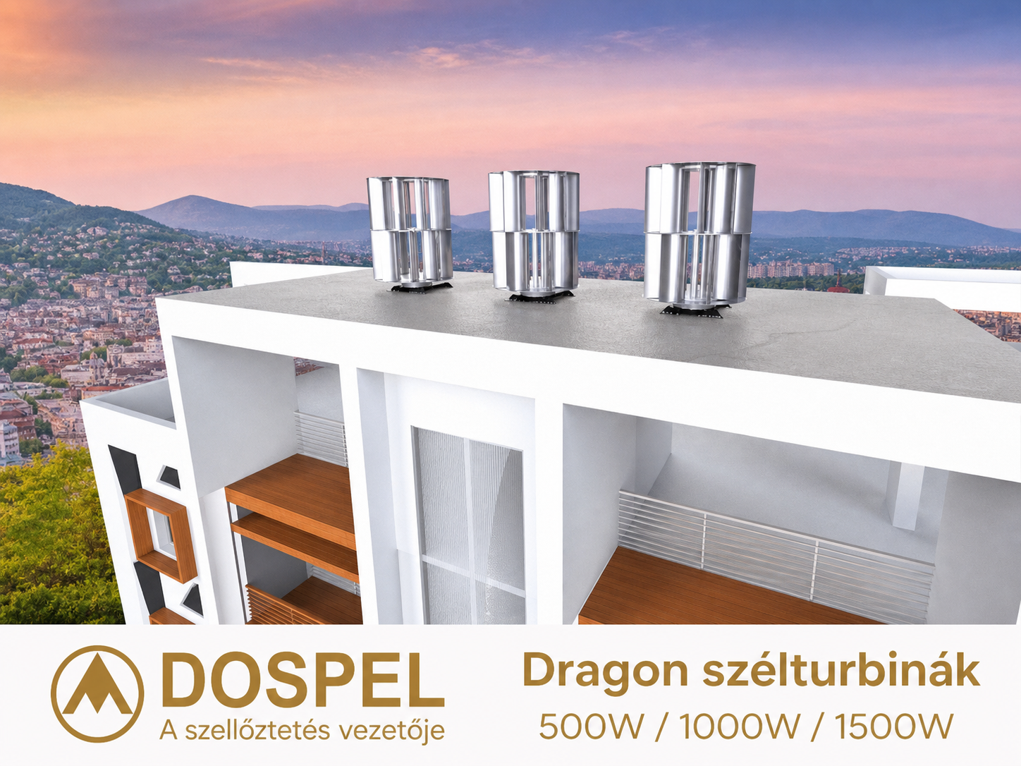Dragon szélturbinák 500W 1000W 1500W